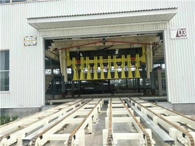 Параллельная цепная система штабелирования для завода по производству газобетона